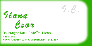 ilona csor business card